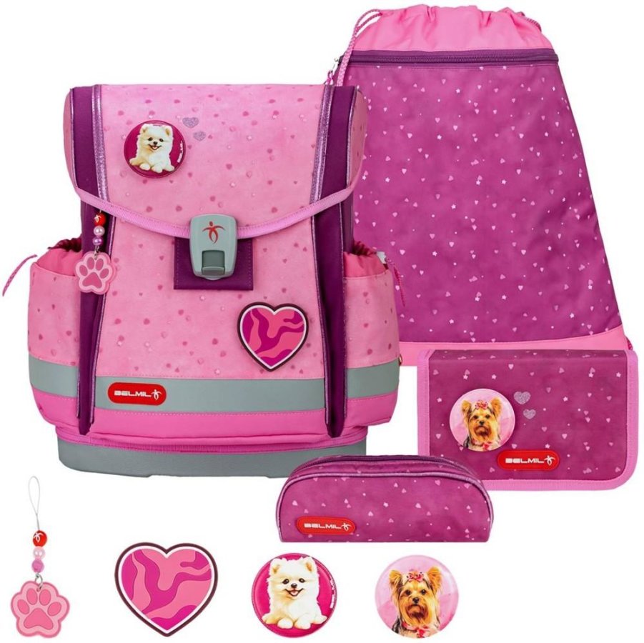 Schulranzen-Set CLASSY-PLUS mit PATCH 5tlg Rosie Hearts Schulranzen-Set CLASSY-PLUS mit PATCH 5tlg Rosie Hearts von Belmil