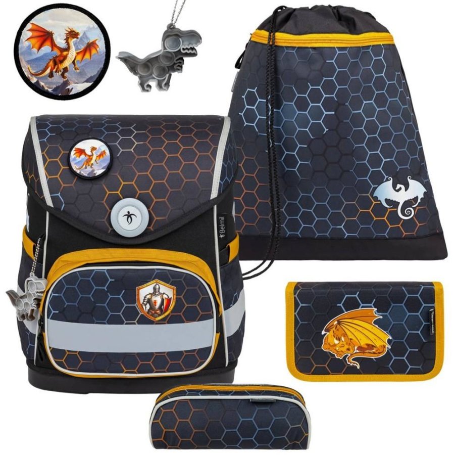 Schulranzen Set COMPACT mit PATCH 5tlg Dragon Schulranzen Set COMPACT mit PATCH 5tlg Dragon von Belmil