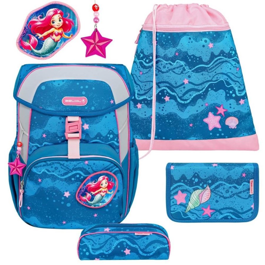 Schulranzen-Set MAXI mit Patch 5tlg Meerjungfrau "Mermaid" Schulranzen-Set MAXI mit Patch 5tlg Meerjungfrau "Mermaid" von Belmil