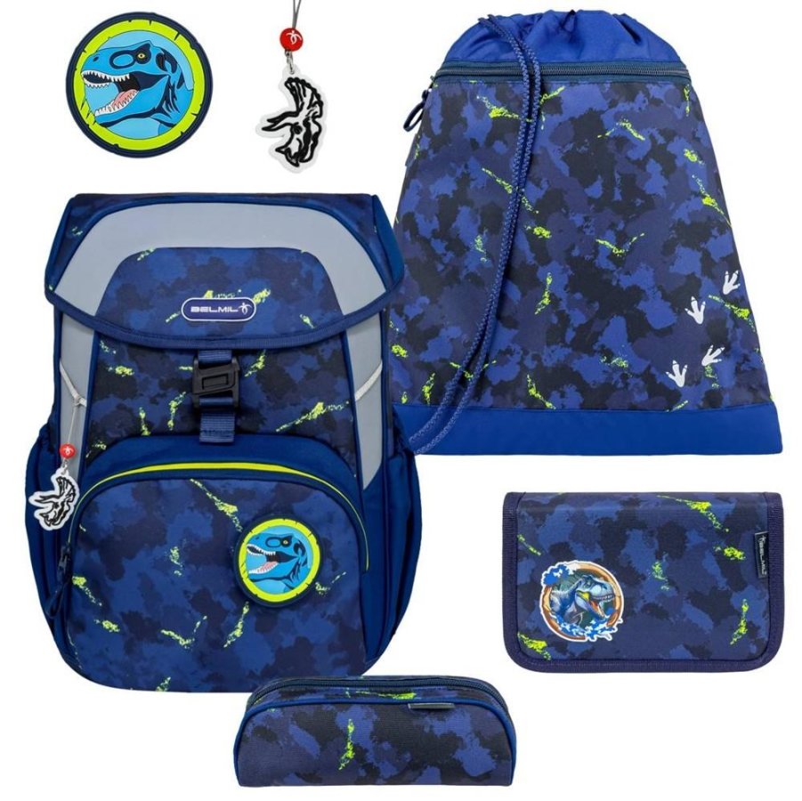 Schulranzen-Set MAXI mit Patch 5tlg Dinosaurier "T-Rexy" Schulranzen-Set MAXI mit Patch 5tlg Dinosaurier "T-Rexy" von Belmil