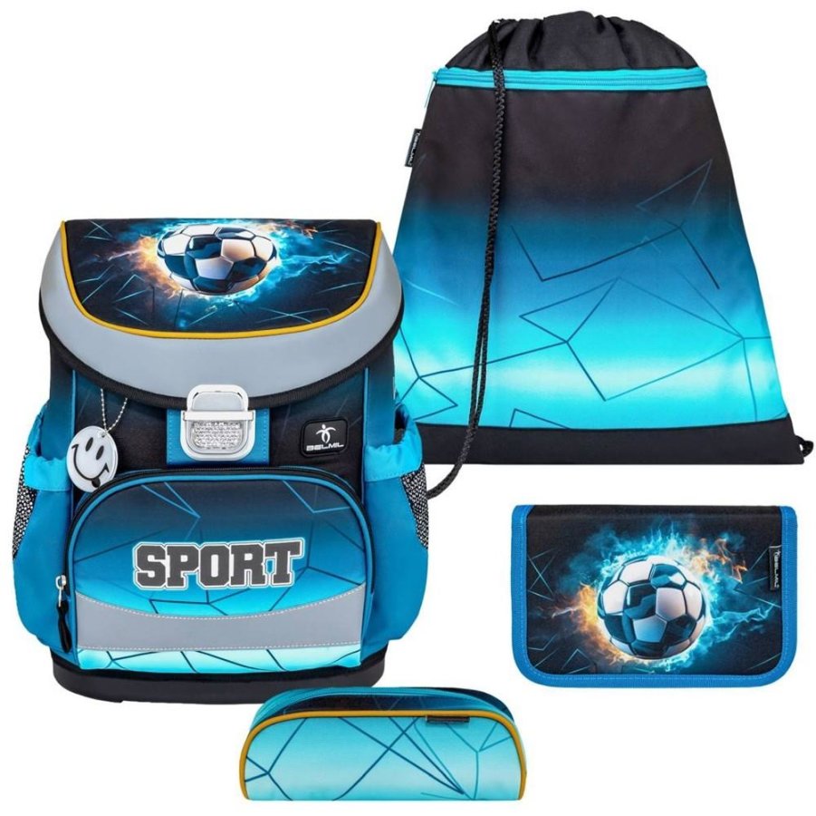Belmil Schulranzen Set Jungen Fire Fottball (Motiv: Fußball) "Mini Fit" für kleinere Kinder, ab 1.Klasse Grundschule Belmil Schulranzen Set Jungen Fire Fottball (Motiv: Fußball) "Mini Fit" für kleinere Kinder, ab 1.Klasse Grundschule von Belmil