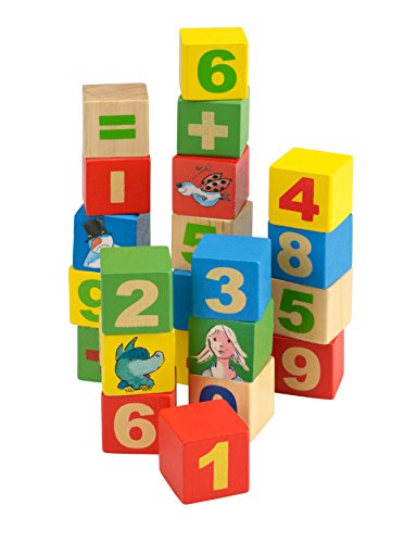 beluga Spielwaren 61011 - Tabaluga Holzbausteine Zahlen von beluga Spielwaren