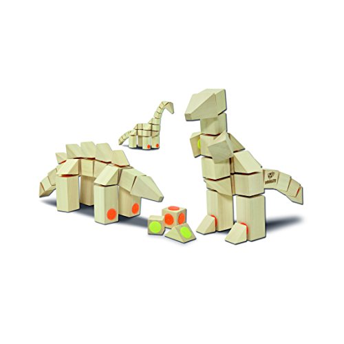 beluga Spielwaren 4195 Beluga-58010 Docklets 58010-DOCKLETS Dinosaurs Set, Natur mit bunten Klettpunkten von Beluga