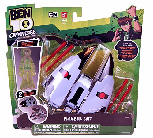 Ben 10 - 32726 - Omniverse - Plumber Ship / Klempnerschiff - mit exklusiver Crystal Clear Ben 10 Action-Figur (ca. 10 cm) von Ben 10