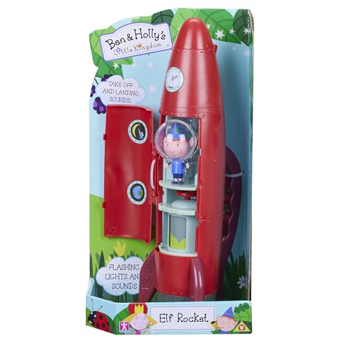 Ben & Holly Elektronische Elfenrakete, Vorschulspielzeug, Geschenk für 3-6 Jahre, Kleines Königreich, interaktives Spielzeug mit Lichtern und Geräuschen, Silber von Ben & Holly