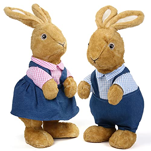 BenBen 2 Stück Kuscheltier Hase 30 cm Plüschtier Niedlich Weich Geschenk für Jungen und Mädchen von BenBen