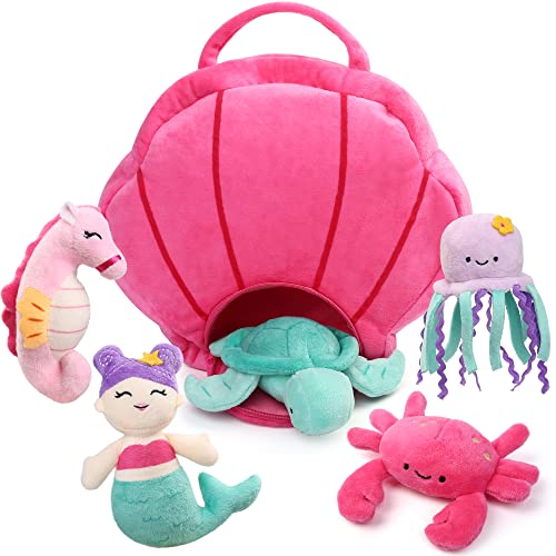BenBen 5 Stück Kuscheltier 15 cm Meerestiere Plüschtier mit Tasche Niedlich Weich Geschenk für Jungen und Mädchen BenBen 5 Stück Kuscheltier 15 cm Meerestiere Plüschtier mit Tasche Niedlich Weich Geschenk für Jungen und Mädchen von BenBen