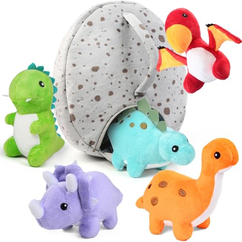 BenBen 5 Stück Kuscheltier Dinosaurier 15 cm Plüschtier mit Tasche Niedlich Weich Geschenk für Jungen und Mädchen BenBen 5 Stück Kuscheltier Dinosaurier 15 cm Plüschtier mit Tasche Niedlich Weich Geschenk für Jungen und Mädchen von BenBen