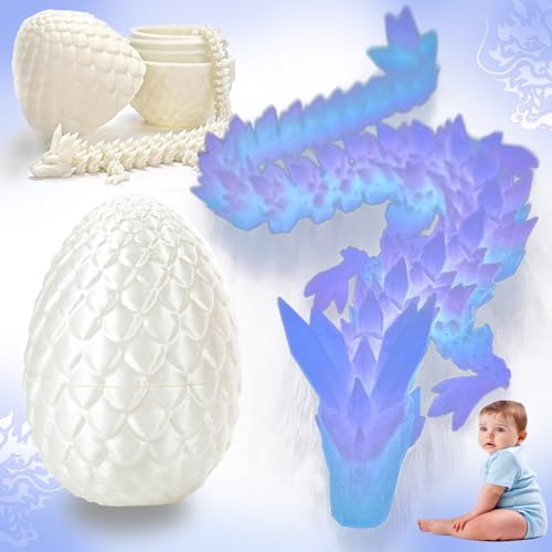 Benaton 3D Druck Drache(22Zoll), Drachen Spielzeug, Beweglicher 3D Gedruckter Drache, mythische Dracheneier mit Drachen im Inneren, 3D-Gedruckter Beweglicher Überraschungsdrache für Kinder Erwachsene von Benaton