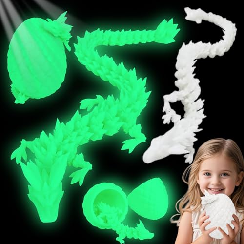 Benaton Drachenei Mit Drache, Drachen Spielzeug, Beweglicher 3D Gedruckter Drache, Mythische Dracheneier Mit Drachen Im Inneren, 3D-Gedruckter Beweglicher Überraschungsdrache Für Kinder Erwachsene von Benaton
