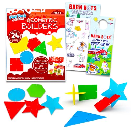 Paper Geometric Connecting Shapes Building Block Set - On The Go Activities Bundle with 24 Geometric Builders for Shape Recognition, Patterns, Plus Stickers, More | Road Trip Tangrams Activity Paper Geometric Connecting Shapes Building Block Set - On The Go Activities Bundle with 24 Geometric Builders for Shape Recognition, Patterns, Plus Stickers, More | Road Trip Tangrams Activity von Bendon
