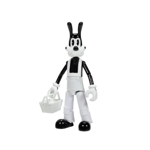 Bendy and the Ink Machine Boris, 13 cm große Actionfigur mit Zubehör, offiziell lizenziert von Jakks Pacific, inklusive Picknickkorb und interaktivem Projektor, beweglicher Figur von Bendy and the Ink Machine