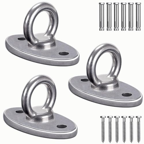 BeneLabel 3er Holz/Beton Decke Aufhänger Hängematte Schaukel Hängen Hardware Oval Halterung Set für Innen Außen Spielplatz Stuhl Yoga Seil Boxsäcke, 2800lbs BeneLabel 3er Holz/Beton Decke Aufhänger Hängematte Schaukel Hängen Hardware Oval Halterung Set für Innen Außen Spielplatz Stuhl Yoga Seil Boxsäcke, 2800lbs von BeneLabel