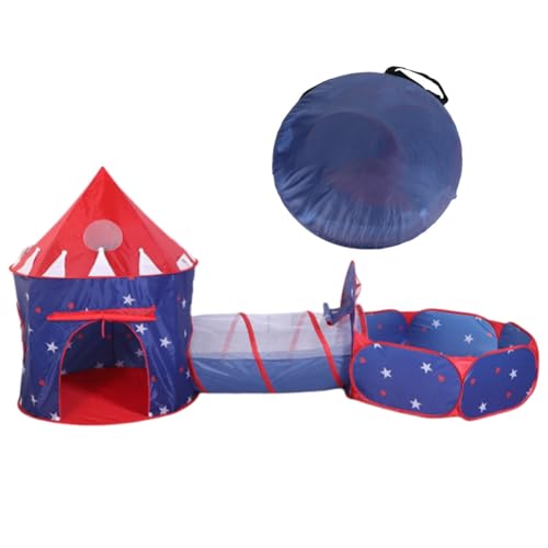 Benebomo Blue Rocket Kinderzelt mit Tunnel, Spielzelt, 3-in-1-Kinderzelt mit Bällebad für Jungen und Mädchen, kann drinnen und draußen verwendet Werden Benebomo Blue Rocket Kinderzelt mit Tunnel, Spielzelt, 3-in-1-Kinderzelt mit Bällebad für Jungen und Mädchen, kann drinnen und draußen verwendet Werden von Benebomo