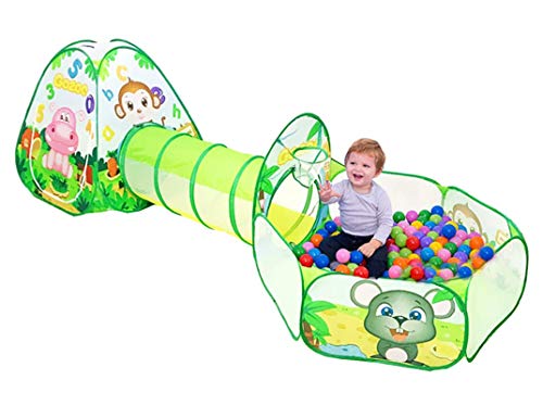 Benebomo Kinder Pop Up Spielzelt Haus und Tunnel, Set-Faltbare 3-in-1 Kinder Pop Up Zelt Spielzeug, Zoo Garden Spielhaus für Jungen Mädchen, Kleinkinder Spielhaus Ball Pit Tunnel Benebomo Kinder Pop Up Spielzelt Haus und Tunnel, Set-Faltbare 3-in-1 Kinder Pop Up Zelt Spielzeug, Zoo Garden Spielhaus für Jungen Mädchen, Kleinkinder Spielhaus Ball Pit Tunnel von Benebomo