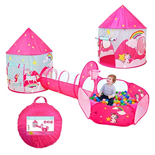 Benebomo Kinder spielzelt mit Tunnel,EinhornKinderzelt,bällebad mit Tunnel,Gartenspielhaus für Jungen Mädchen drinnen/draußen,mit Tragetasche Benebomo Kinder spielzelt mit Tunnel,EinhornKinderzelt,bällebad mit Tunnel,Gartenspielhaus für Jungen Mädchen drinnen/draußen,mit Tragetasche von Benebomo