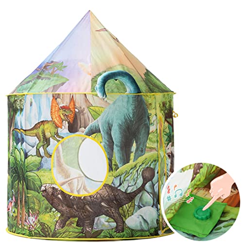 Benebomo Kinderzelt, Dinosaurier-Spielzelt, Spielhauszelt für Garten, Zelt für Kinder, Drachen-Kinderzelt drinnen und draußen (Dino (Schaltfläche)) von Benebomo