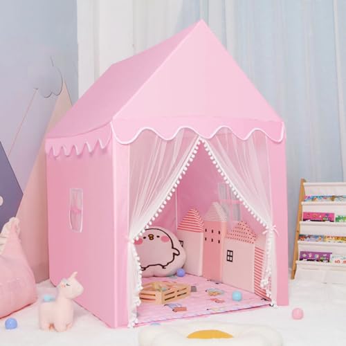 Benebomo Spielzelt für Mädchen, Kinderzelte Princess Castle, Kinderzelt, Kinderspielhäuser für den Garten, Spielzelte für Kleinkinder, Babyzelt, Geschenke für Babys drinnen und draußen (Rosa) von Benebomo