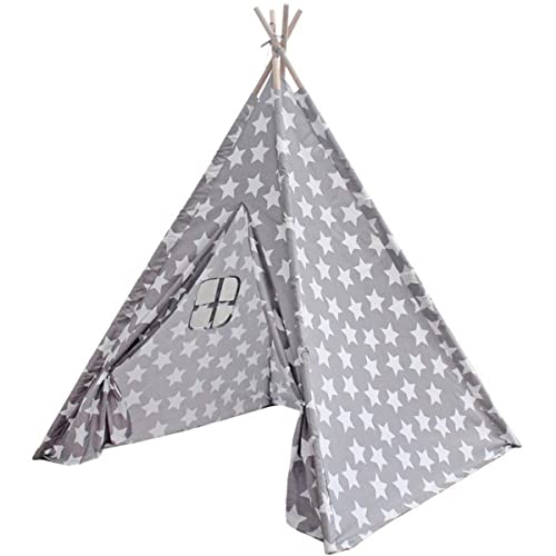 Benebomo Teepee Zelt für Kinder,Faltbares Kinderzelt,Spielzelt,Tipi Kinderzelt,Indien Wigwam Zelt Garten Indoor Outdoor,Geschenk Spielhaus für Kinder (Stern) von Benebomo