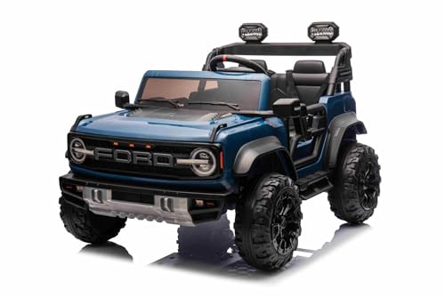 Elektro Kinderauto 2 sitzer F.O.R.D. Bronco XL mit Hinterradantrieb, lizenziert, Blau, Lithiumbatterie, 2,4-GHz-Fernbedienung, MP3-Player mit USB-Eingang, LED-Leuchten, 2×45W Motor Elektro Kinderauto 2 sitzer F.O.R.D. Bronco XL mit Hinterradantrieb, lizenziert, Blau, Lithiumbatterie, 2,4-GHz-Fernbedienung, MP3-Player mit USB-Eingang, LED-Leuchten, 2×45W Motor von Beneo