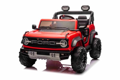 Elektro Kinderauto 2 sitzer F.O.R.D. Bronco XL mit Hinterradantrieb, lizenziert, Rot, Lithiumbatterie, 2,4-GHz-Fernbedienung, MP3-Player mit USB-Eingang, LED-Leuchten, 2×45W Motor Elektro Kinderauto 2 sitzer F.O.R.D. Bronco XL mit Hinterradantrieb, lizenziert, Rot, Lithiumbatterie, 2,4-GHz-Fernbedienung, MP3-Player mit USB-Eingang, LED-Leuchten, 2×45W Motor von Beneo