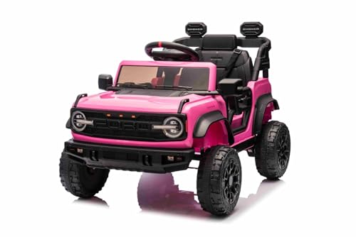 Elektroauto für Kinder F.O.R.D. Bronco mit Hinterradantrieb, lizenziert, Rosa, Lithiumbatterie, 2,4-GHz-Fernbedienung, MP3-Player mit USB-Anschluss, LED-Beleuchtung, 2×25W Motor Elektroauto für Kinder F.O.R.D. Bronco mit Hinterradantrieb, lizenziert, Rosa, Lithiumbatterie, 2,4-GHz-Fernbedienung, MP3-Player mit USB-Anschluss, LED-Beleuchtung, 2×25W Motor von Beneo