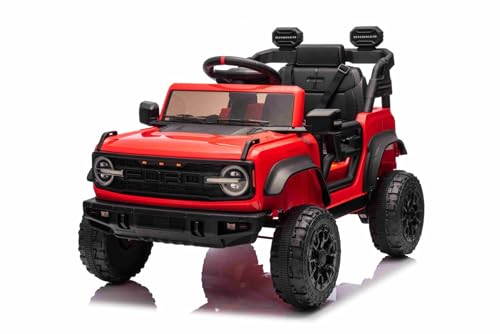 Elektroauto für Kinder F.O.R.D. Bronco mit Hinterradantrieb, lizenziert, Rot, Lithiumbatterie, 2,4-GHz-Fernbedienung, MP3-Player mit USB-Anschluss, LED-Beleuchtung, 2×25W Motor Elektroauto für Kinder F.O.R.D. Bronco mit Hinterradantrieb, lizenziert, Rot, Lithiumbatterie, 2,4-GHz-Fernbedienung, MP3-Player mit USB-Anschluss, LED-Beleuchtung, 2×25W Motor von Beneo
