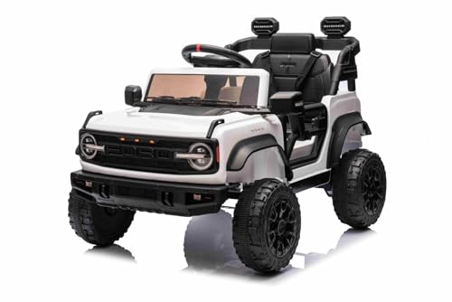 Elektroauto für Kinder F.O.R.D. Bronco mit Hinterradantrieb, lizenziert, Rot, Lithiumbatterie, 2,4-GHz-Fernbedienung, MP3-Player mit USB-Anschluss, LED-Beleuchtung, 2×25W Motor Elektroauto für Kinder F.O.R.D. Bronco mit Hinterradantrieb, lizenziert, Rot, Lithiumbatterie, 2,4-GHz-Fernbedienung, MP3-Player mit USB-Anschluss, LED-Beleuchtung, 2×25W Motor von Beneo