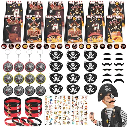 88STK. Piraten Party Mitgebsel Kindergeburtstag Piraten Geschenketüte, Silikonarmband, Filz Augenklappe,Temporäre Tattoos, Schlüsselanhänger, Bärte Give Aways Kindergeburtsta für Jungen Kinder 88STK. Piraten Party Mitgebsel Kindergeburtstag Piraten Geschenketüte, Silikonarmband, Filz Augenklappe,Temporäre Tattoos, Schlüsselanhänger, Bärte Give Aways Kindergeburtsta für Jungen Kinder von Beneony