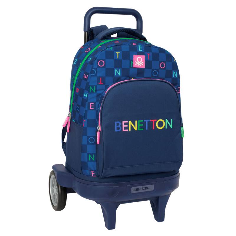 Schulrucksack Benetton Damero Marineblau 33 x 45 x 22 cm von Benetton
