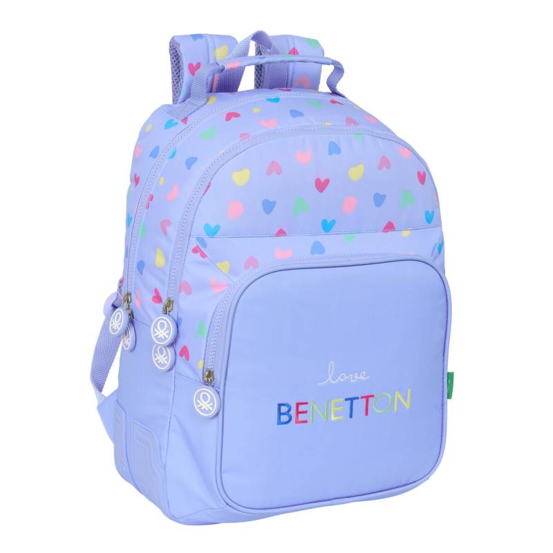 Schulrucksack Benetton Lila Lila 32 x 42 x 15 cm von Benetton