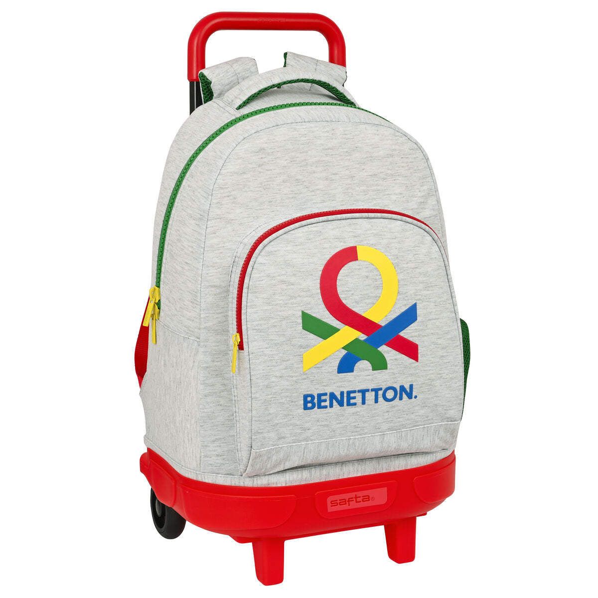 Schulrucksack mit Rädern Benetton Pop Grau (33 x 45 x 22 cm) von Benetton