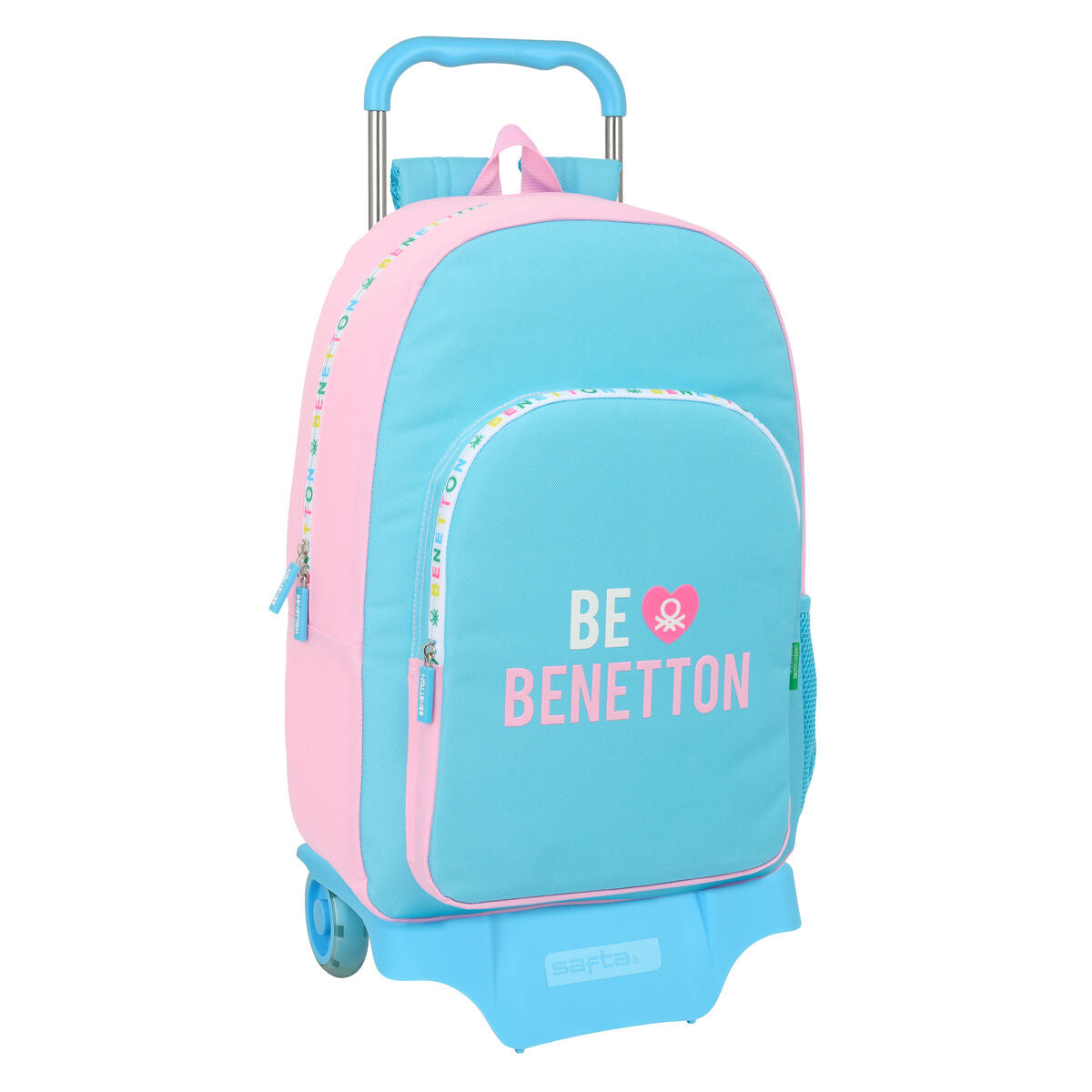 Schulrucksack mit Rädern Benetton Unique Rosa türkis 30 x 46 x 14 cm Schulrucksack mit Rädern Benetton Unique Rosa türkis 30 x 46 x 14 cm von Benetton