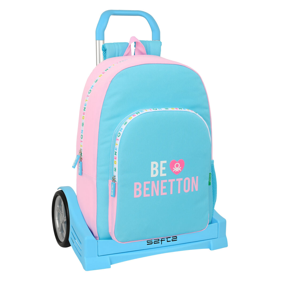 Schulrucksack mit Rädern Benetton Unique Rosa türkis 30 x 46 x 14 cm Schulrucksack mit Rädern Benetton Unique Rosa türkis 30 x 46 x 14 cm von Benetton