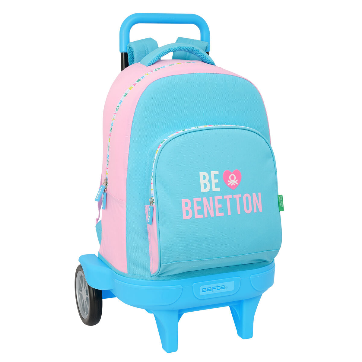 Schulrucksack mit Rädern Benetton Unique Rosa türkis 33 x 45 x 22 cm Schulrucksack mit Rädern Benetton Unique Rosa türkis 33 x 45 x 22 cm von Benetton