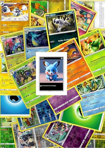 Pokémon Kartenset 100 Karten inkl. 10 Reverse Holos Deutsch + BenjiCards Sammelobjekt Pokémon Kartenset 100 Karten inkl. 10 Reverse Holos Deutsch + BenjiCards Sammelobjekt von BenjiCards