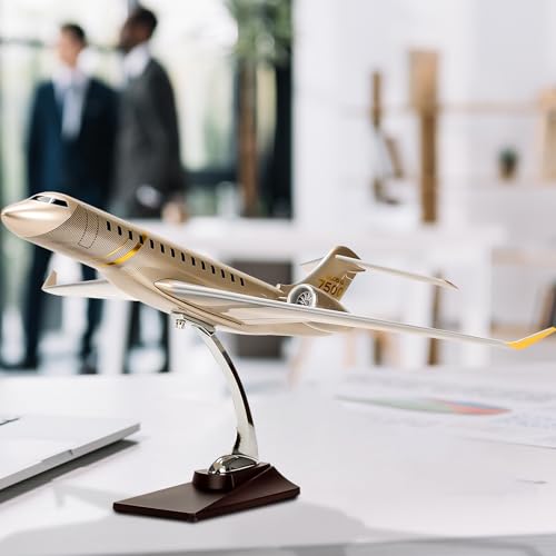 Flugzeug Modelle, 50cm Modell Flugzeuge 1:72 Bombardier 7500 Geschenkbox, Modellflugzeug aus Legierungsharz mit Ausstellungsständer, Geeignet als Dekorationssammlung oder für Zuhause,Büroausstellung von Bennoripen