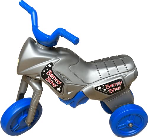 Benny Bike Rutschmotorrad Maxi Silber/blau für drinnen und draußen, für Kinder ab 2 Jahren von Benny Bike