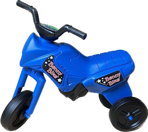 Benny Bike Rutschmotorrad Maxi blau/schwarz für drinnen und draußen, für Kinder ab 2 Jahren von Benny Bike