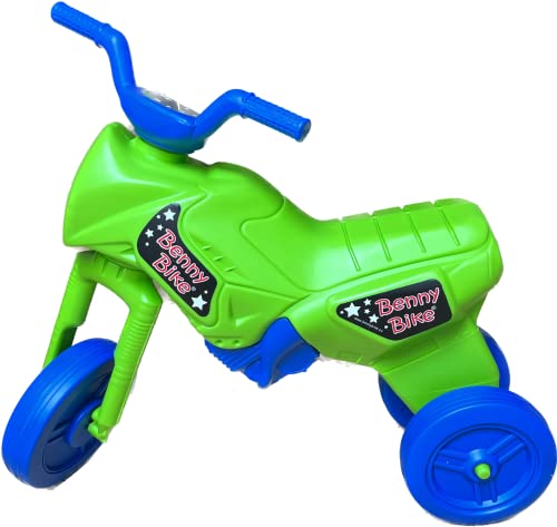 Benny Bike Rutschmotorrad Maxi grün/blau für drinnen und draußen, für Kinder ab 2 Jahren von Benny Bike