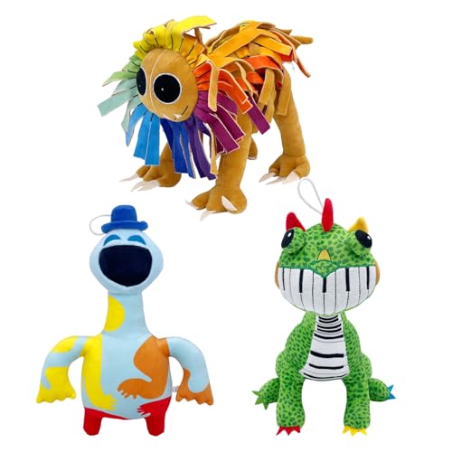 Benolls Nightmare Critters Plush,12" Doey Plush,Monster Game Plush Toy for Kids & Adults, for Fans (Doey+Yarnaby+Pianosaurus) von Benolls