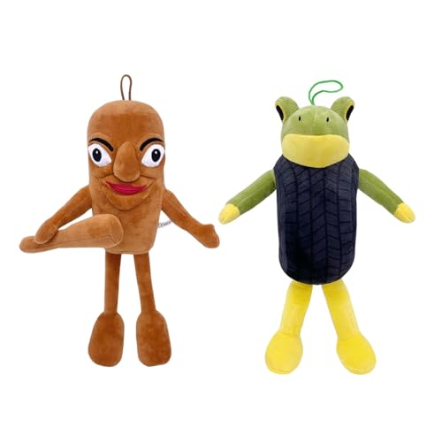 Benolls Tung Tung Tung Sahur Plush,2025 New Tralalero Tralala Plush,Italian Brainrot Stuffed Figure Pillow Gift for Fans (Brown+Frog) von Benolls
