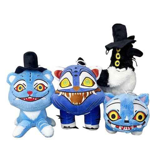 Kpop Demon Hunters Plush,Cute Tiger Plushie Collectible Stuffed Animal for Boys Girls Adults Kpop Fans Halloween Birthday Gift and Desktop Decor for Kids & Plush Collectors (4PCS) von Benolls