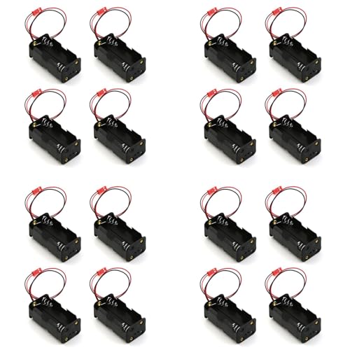Benssey 16 Packungen 6V 4XAA Batterie BehäLterkoffer Halten Packungen Kasten JST Plug Receiver für Redcat 1/8 1/10 RC Nitro Power Auto Lastwagen von Benssey