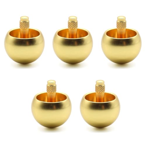 Benssey 5X Tippe Top Metall Oben Umdrehen Edelstahl Kreisel Erstaunliches Spielzeug Geschenk, Golden von Benssey