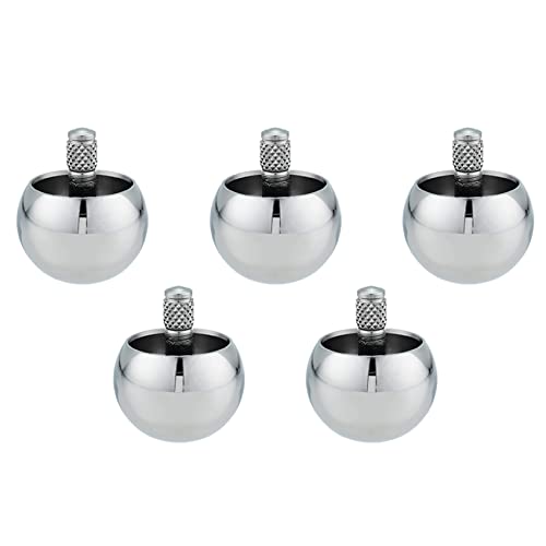 Benssey 5X Tippe Top Metall Oben Umdrehen Edelstahl Kreisel Erstaunliches Spielzeug Geschenk, Silber von Benssey