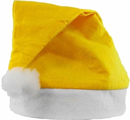 Weihnachtsmütze - Gelb - Filz - Einheitsgröße - 25 Stück, yellow (gelb), Einheitsgröße von Benza