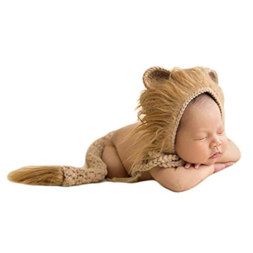 Baby-Foto-Shooting-Outfits für Neugeborene, Häkel-Kostüm, gestrickte Kleinkindkleidung, niedlicher Löwen-Hut, Schwanz, Fotografie-Requisiten Baby-Foto-Shooting-Outfits für Neugeborene, Häkel-Kostüm, gestrickte Kleinkindkleidung, niedlicher Löwen-Hut, Schwanz, Fotografie-Requisiten von Beovtk