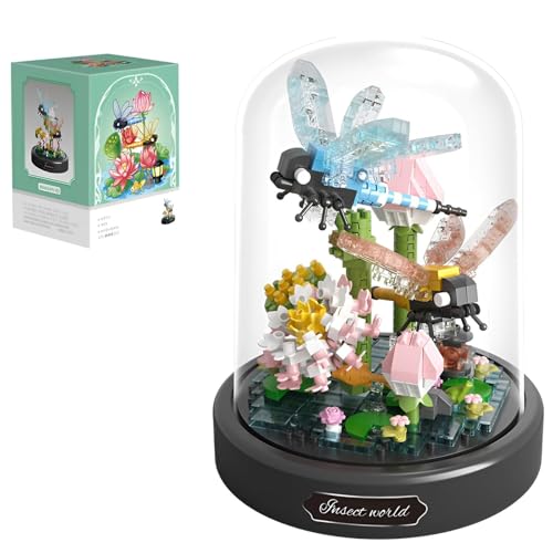 Berfaset Blumen Bausteine Set, Klemmbausteine Insekten und Blumenstrauß Mini Bausatz, Künstliche Blumen Botanische Sammlung, MOC Kreatives Spielzeug Geschenke für Kinder und Erwachsene (16378) von Berfaset