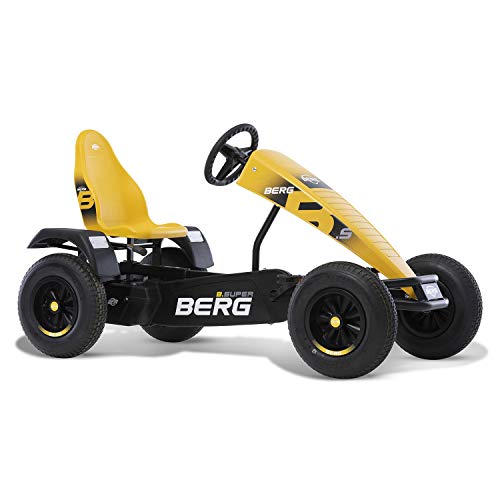 BERG Gokart mit XL-Frame B.Super Yellow | Kinderfahrzeug, Tretauto mit Verstellbarer Sitz, Mit Freilauf, Kinderspielzeug geeignet für Kinder im Alter ab 5 Jahren von Berg